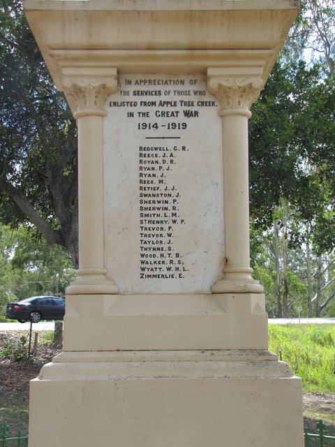 Apple Tree Creek War Memorial - Inverell Accommodation 1